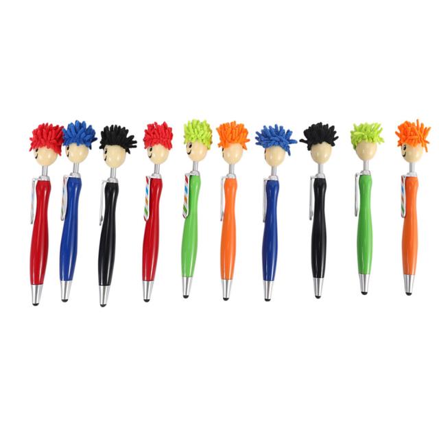 10 Pieces Mop Topper Pens Screen Cleaner Stylus Pens 3-In-1 Stylus