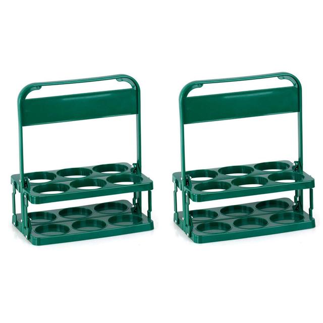 2X 6 Holes Carrier, Portable BBQ Party Beer Jar Holders, Basket for Kitchen Storage and Organisation