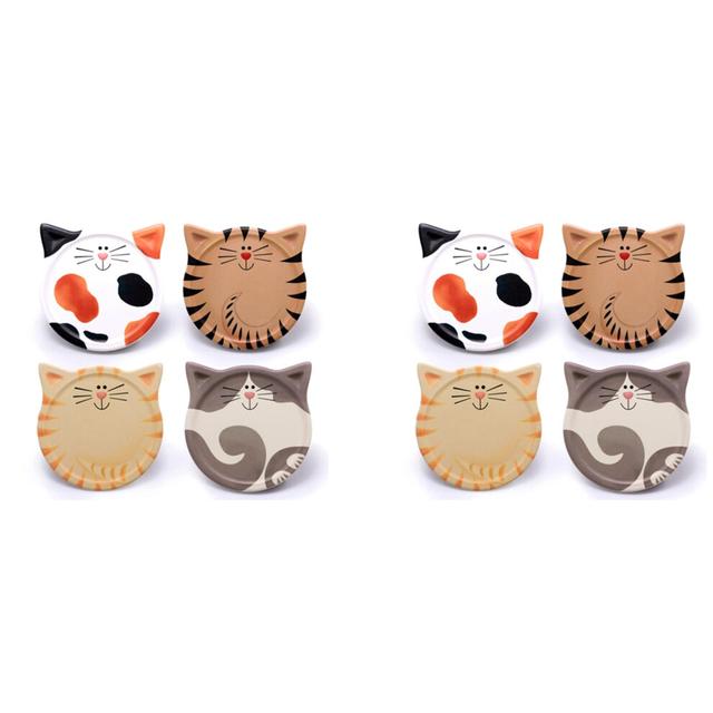 8 Pcs Drink Coaster,Water-Absorbing Ceramic Coaster,Cute Coaster,for ,Milk,Coffee,Hot Drink,Etc