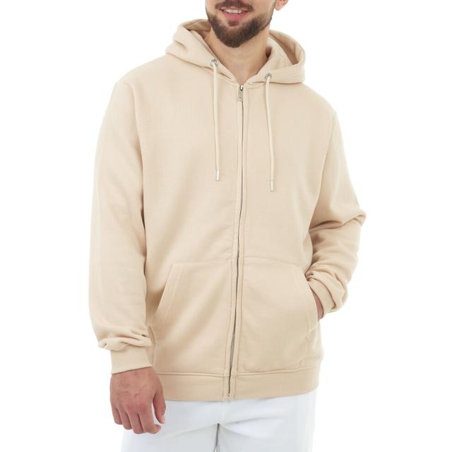 (M) Men's Zip-Up Hoodie-Soft, Stylish & Durable-Stone