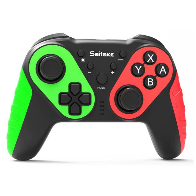(Green pink) Bluetooth Game Controller for Switch Six-axis Somatosensory Gyroscope Wireless Gamepad for Android Phone PC