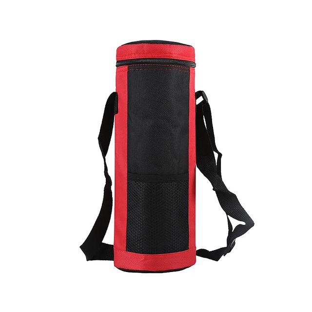 Water Bottle Cooler Tote Bag Universal Pouch High Capacity Insulated Outdoor Camping Hiking,Red