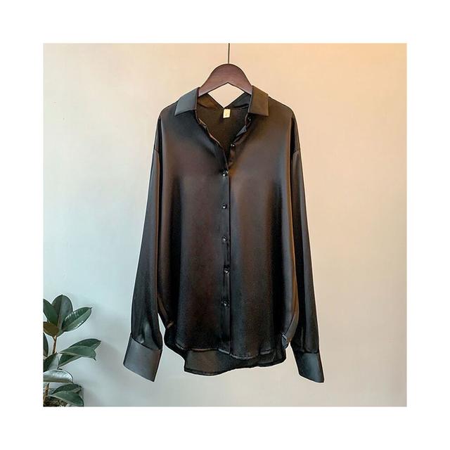 (Black, XXXL) Spring Shirt And Blouses New Sweater Cardigans Woman Top Knitted Korean Long Sleeve Lapel Button Elegance Sweet Casual Coats