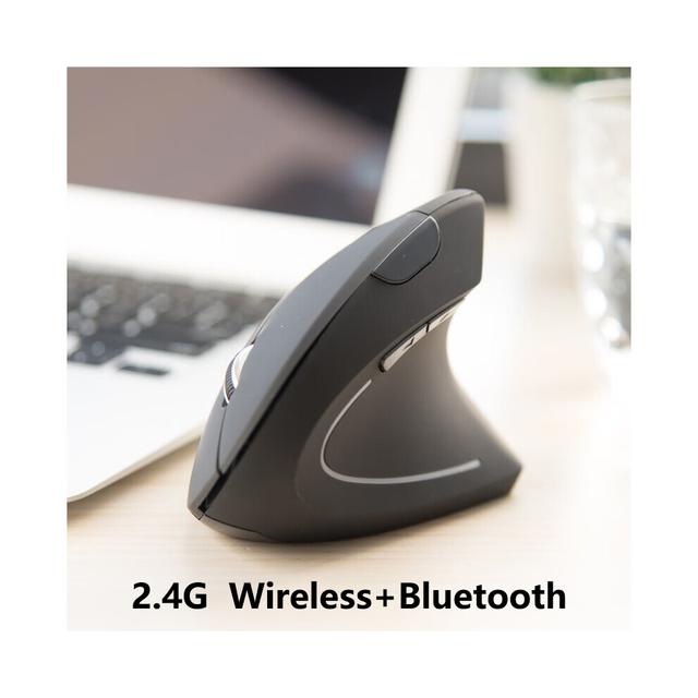 (FK12L Bluetooth) Warvank FK12 Vertical Mouse Ergonomic Rechargeable Wireless Mice Silent Office Mouse for Laptop PC Computer Desktop