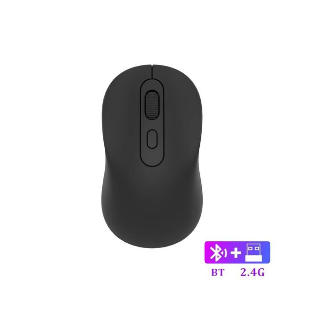 (BT5.2 2.4G Black) Bluetooth 5.2 Mouse 2.4GHz Wireless Mouse Mice Rechargeable Mouse Silent Mouse USB Gaming Mouse 1600DPI for PC Laptop MacBook