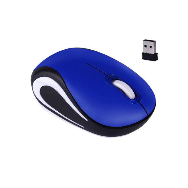 (Blue) Whole Sale Wireless Cordless Mouse Slient 3 Buttons Computer Mouse 1200DPI Gaming Mice Optical Mouse Gamer for PC Laptop