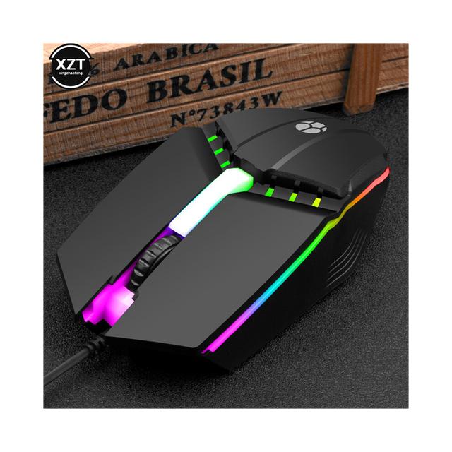 (1PCS) Universal USB Wired Gaming Mouse 1200 DPI 3 Buttons Game LED Optical Ergonomics Mouse For PC Laptop Computer Accessories wholesa