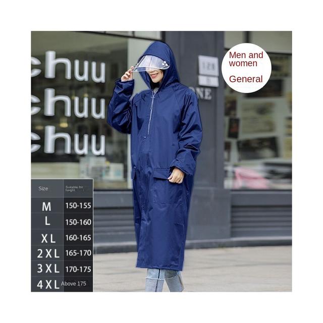 (C, XL (height 160-165cm) Oxford Raincoat Long Adult One Piece Outdoor Backpack Thickened Raincoat Hiking Windbreaker Men's Rain Cover Rainrainraines