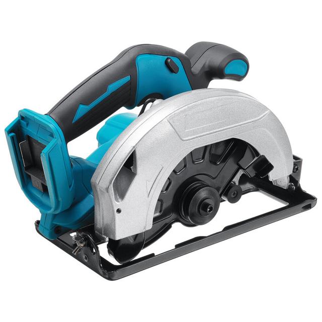 (Two Batteries, US Plug) 1200W Cordless Brushless Motor 185mm Circular Saw Handsaw with 1/2 18V Li-ion Battery