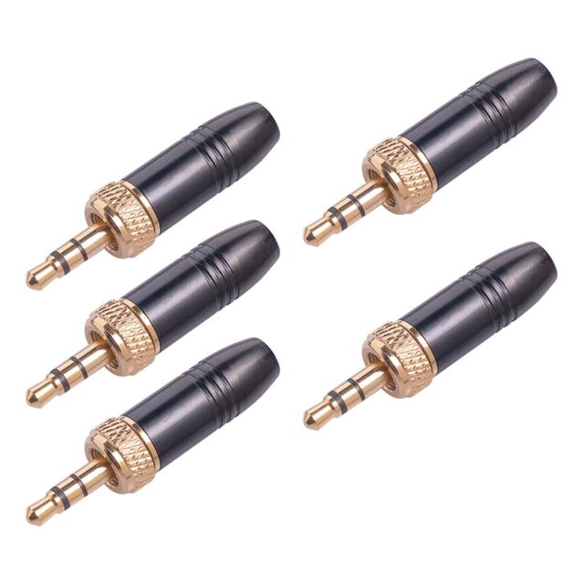 5Pcs Microphone 3.5mm Audio Plug with M6 Internal Thread Cable