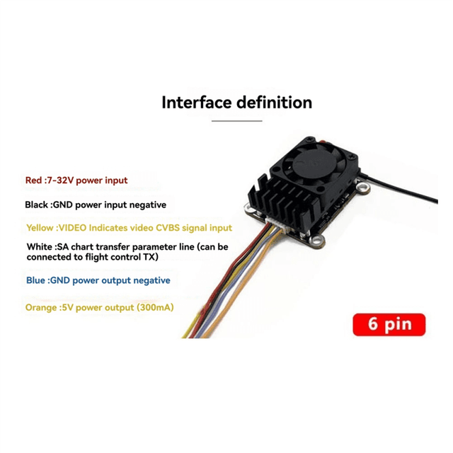 5.8G 2W VTX 2000mW FPV Video Transmitter Module Parameters Adjustable