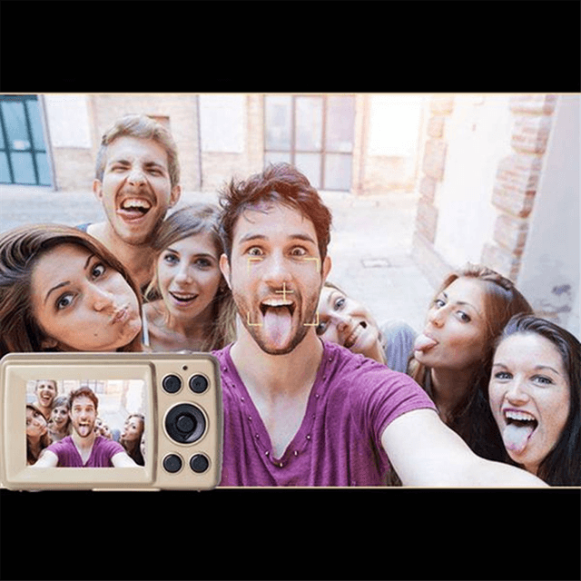 Portable Digital Camera 16 Million HD Pixel Compact Home for Kids Teens Seniors Black