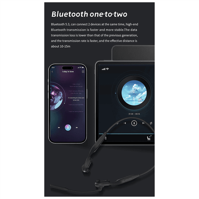 DG09 Bone Conduction Headphone Wireless Outdoor Sport Earphones B