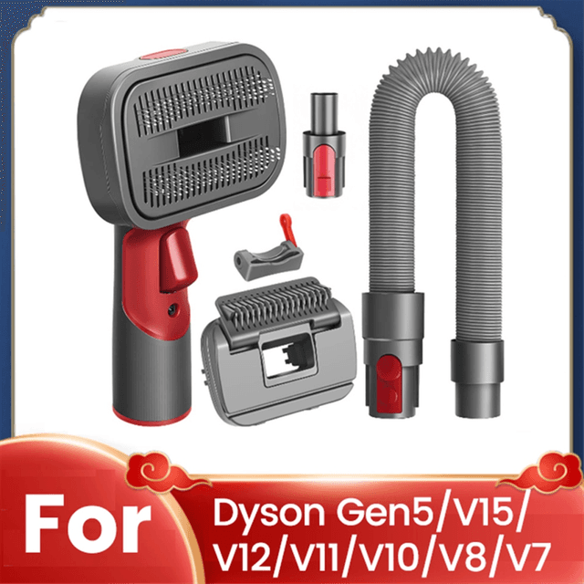 2-in-1 Dog Hair Vacuum Brush for Grooming & Shedding for Dyson
