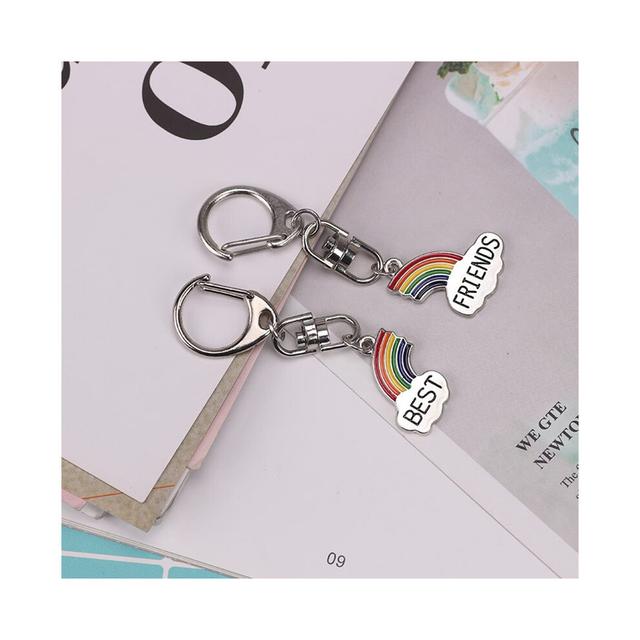 Fashionable and simple Pair of Spliced Lovers Best Friends Alloy Oil