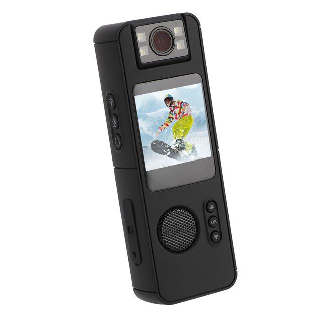 Body Worn Camera 1080P HD 1.54 Inch Display 180 Degree Rotating Lens Magnetic Pocket Video Recorder with Back Clip and 1/4 Inch Thread