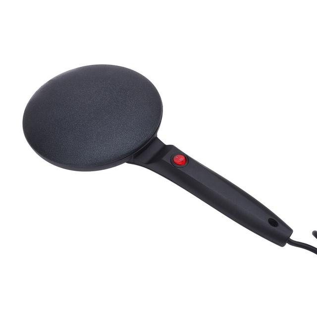 Electric Crepe Maker 8 Inch Automatic Temperature Control Non Stick Long Handle Instant Crepe Maker with Silicone Spatula Egg Whisk US Plug