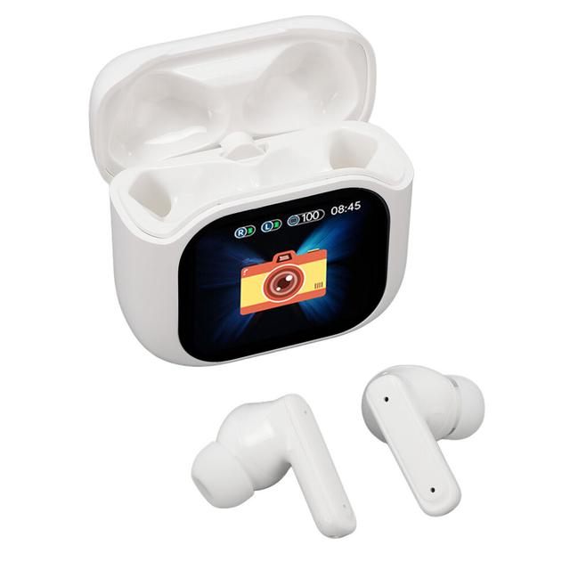 Wireless Bluetooth Headphones Color Screen Control Noise Cancelling Stereo Sound Bluetooth Earbuds for Smartphone Laptop