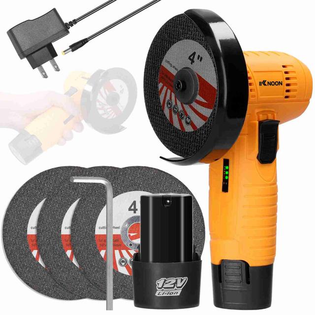 12V 11000rpm Angle Grinder Brushed Motor Electric Grinding Tool Multifunctional Utility Power Tool for Cutting Polishing Ceramic Tile Wood