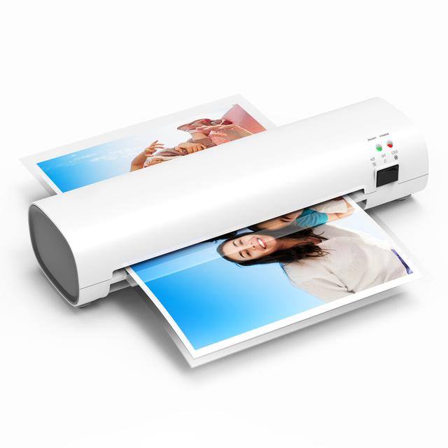 A4 Laminating Machine 9 Inches Thermal Laminator Machine Desktop Hot and Cold Lamination 2 Roller System 230mm Entry Width Quick Warm-up Su