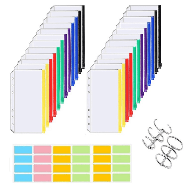 24PCS A6 Size Waterproof Pouch Circular Knitting Needle Pouches