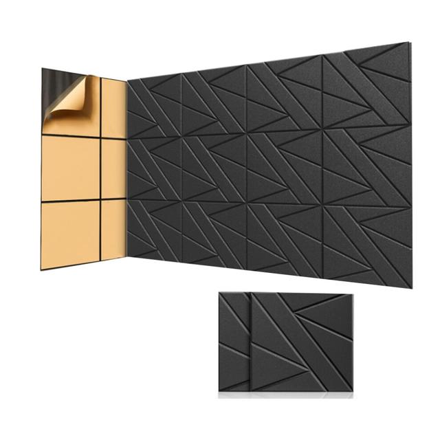 8 Pack Soundproof Wall Panels for Home Studio Office Decor Black