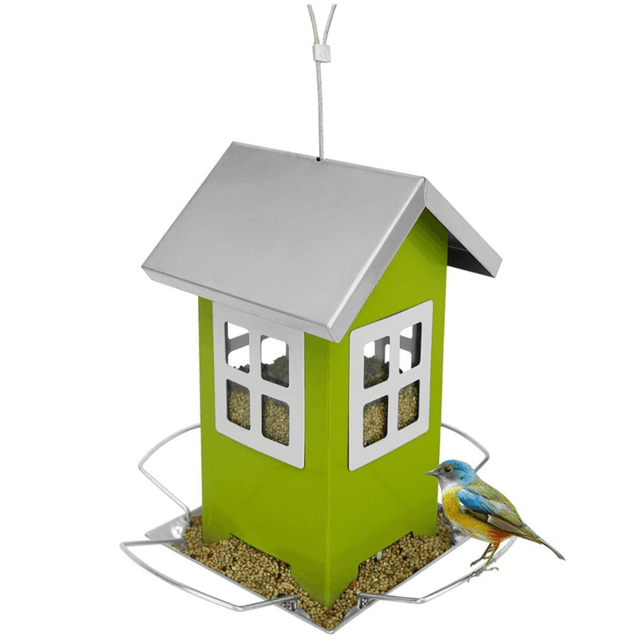 Bird House Feeders for Outdoors Hanging-Metal Wild Bird House Feeders