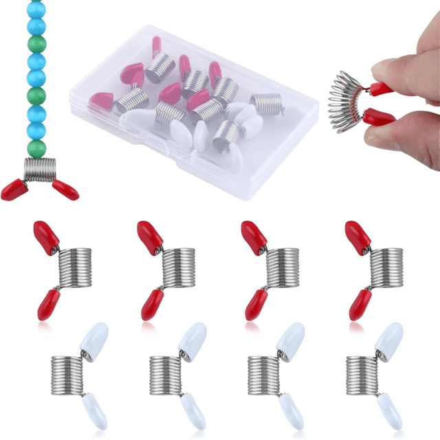 8 Pieces Bead Stoppers for Jewelry Making Spring Steel Tools