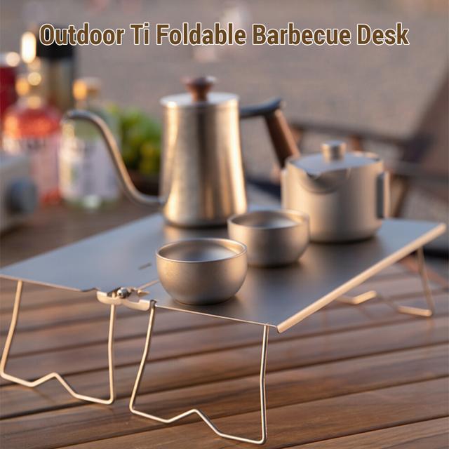 Ti BBQ Foldable Campfire Barbecue Desk Camping Grill Table for Outdoor Picnic Backpacking