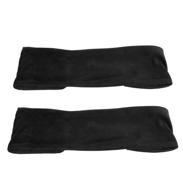 2 Pack Stuffable Travel Pillow Soft Velvet Fillable Airplane Neck Pillow with Straps for Clothing Extra Luggage