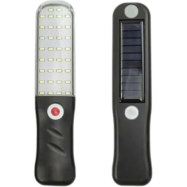 Solar Rechargeable LED Work Light with Magnetic Back Cover Super Bright Waterproof Portable LED Flashlight