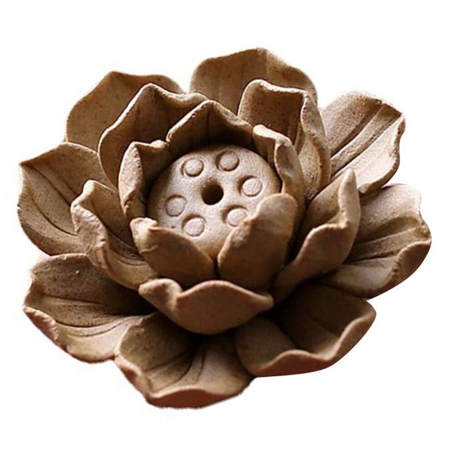 Lotus Incense Stick Holder Heat Resistant Safe Decorative Lotus Incense Sticks Burner for Living Room Offices Homes
