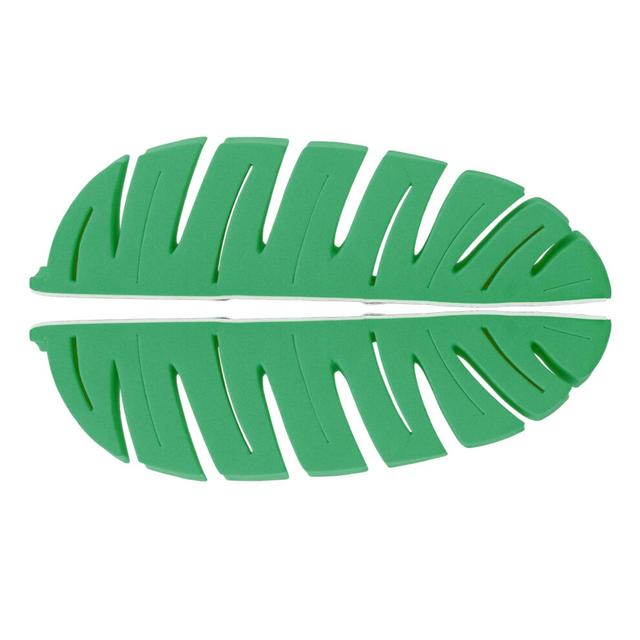 2Pcs Makeup Brushes Drying Rack Leaf Shape Multipurpose Makeup Brush Dryer Holder Stand with Strong Adhesive Green