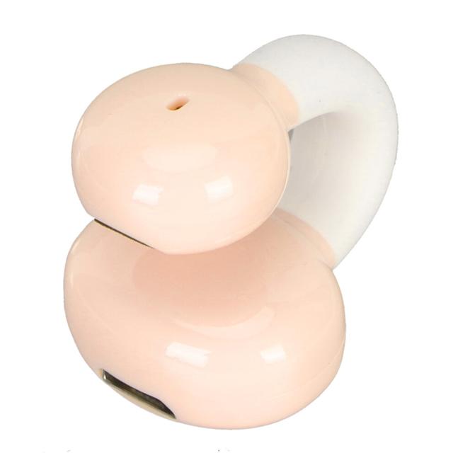 Bluetooth Clip On Earphones Stylish Mini HiFi Stereo Noise Cancelling Clip On Open Ear Headphones for Sports Music Calling Yellow