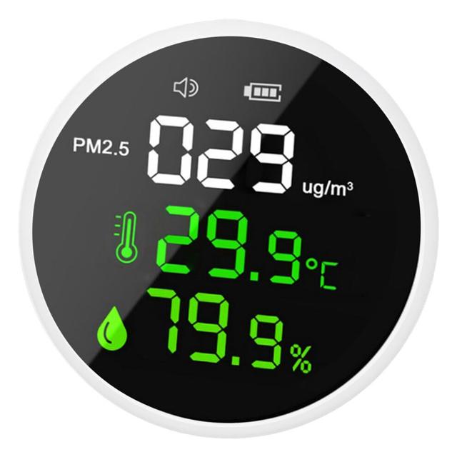 Air Quality Monitor Indoor PM2.5 Meter Mini Portable Smart Sensor Temperature Humidity Tester