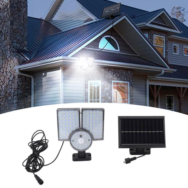 Split Solar Outdoor Lights Flexible IP65 Weatherproof Motion Sensor LED Solar Wall Light with Remote Control