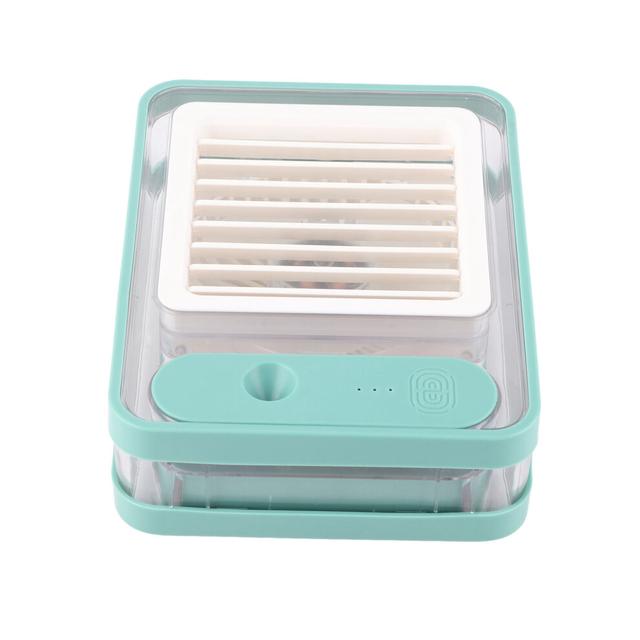 Desk Misting Fan 3 Speed USB Charging Quiet Table Water Mist Spray Fan with Night Light for Bedroom Office Travel Green