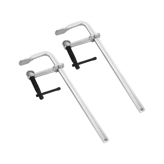 2 Pack F Clamps 12 Inches Welding Steel Bar Clamp Heavy Duty Max Open 12-Inch, Throat Depth 3 Inch