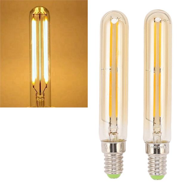 2Pcs LED Tube Bulb 4W E14 2300K Tubular Light Lamp Bulbs T20x120 220â240V for Lighting