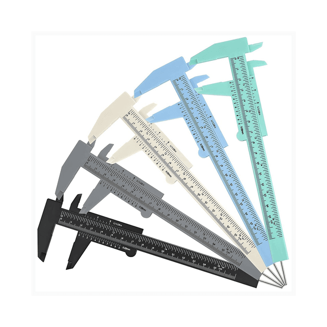 Eyebrow Measuring Ruler Brow Mapping Tool Mini Vernier Caliper Double Scale for Student Office