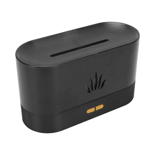 Flame Diffuser Humidifier Quiet USB Ultrasonic Aromatherapy Essential Oil Diffusers for Home Office Car Black