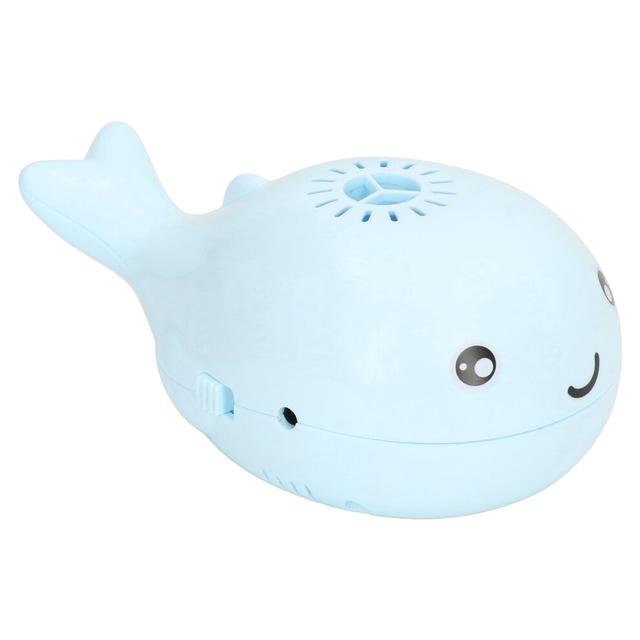 Whale Bath Toy USB Charging Electric Cute Dolphin Floating Ball Toy with Fan Function for Children Gift Blue