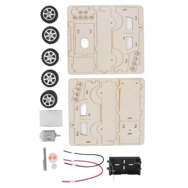 Electrric Model Building Cars DIY Construction Cars Toys Wooden Mechanical Model Cars Kits DIY STEM Toys