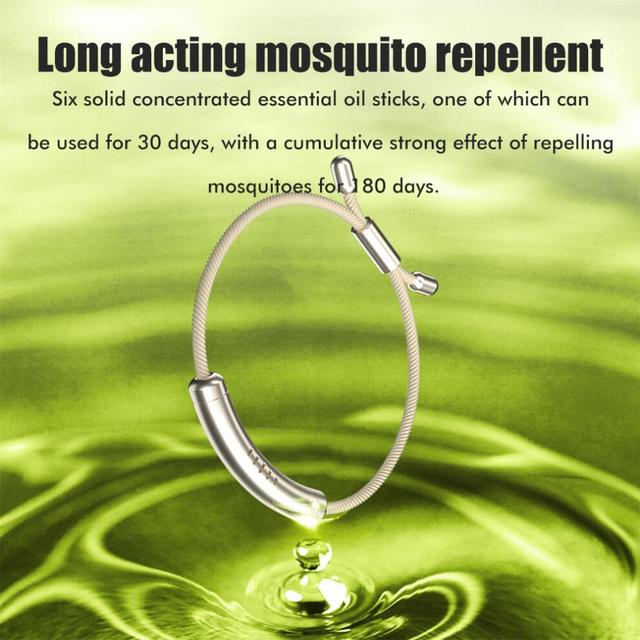 Mosquito Repellent Wristband Adjustable Essential Oil Anti Mosquito Bracelet with 6 Replacement Sticks for Kids Adults Indoor Outdoor Trip