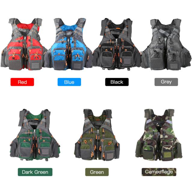 Aomiun Outdoor Breathable Padded Fishing Life Vest Superior 209lb Bearing Life Safety Jacket Swimming Sailing Waistcoat Utility Vest Floata