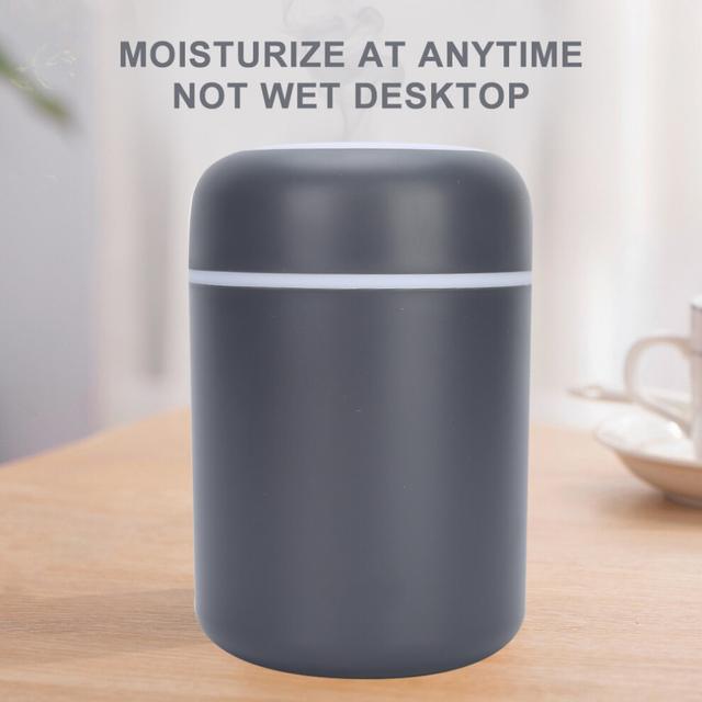 300ml USB Household Car Air Humidifier Desktop Portable Night Light Humidifier SprayNavy Blue