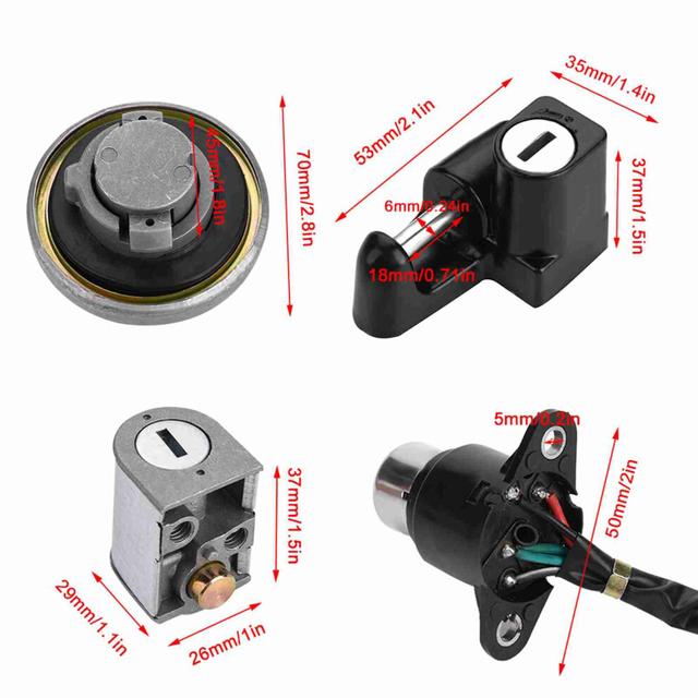 Motorcycle Ignition Switch Fuel Gas Cap Seat Lock Keys for Honda CMX250 Rebel 1985-2014 CA125