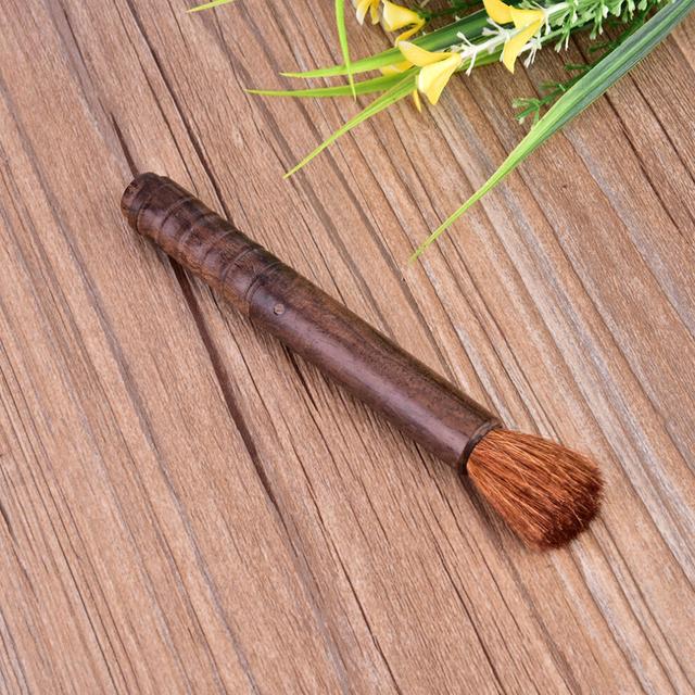 Solid Wood Violin Care Tool Rosin Brush Musical Instrument Cleaning Brush (Ebony)