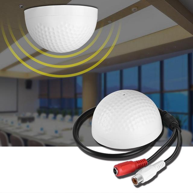 5-150m2 Wide Range HiFi Audio Sound Monitoring Pickup Microphone Head for CCTV Security