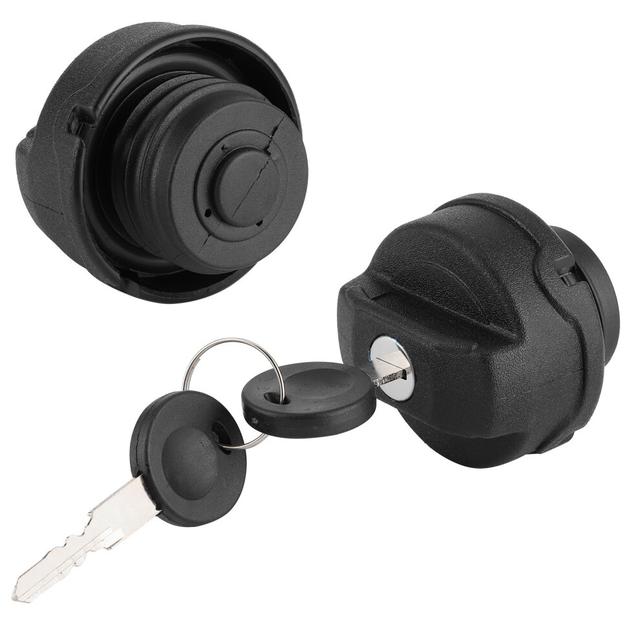 Fuel Tank Filler Cap Black ABS Petrol Locking Lid Fit for Beetle/Polo/Caddy with 2 Keys
